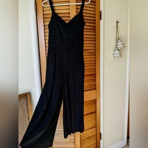 Jack BB Dakota black suede jumpsuit size 4 NWT